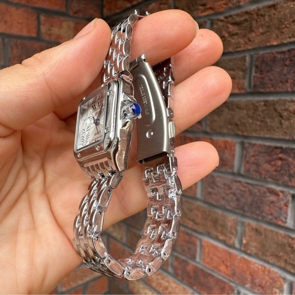 Panthere Classic Rectangle Stainless Steel Watch - Picture 11 of 13